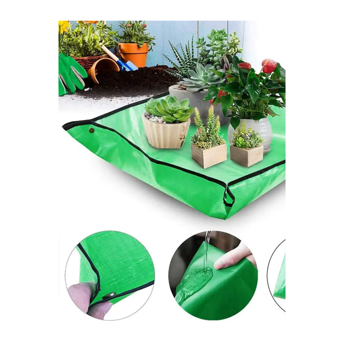 Wasserdichte Gartenpflanzmatte zum Umpflanzen von Blumen und Gartenpflanzen, faltbare Pflanzunterlage für den Kindergarten und Gartenbau - Bild 7