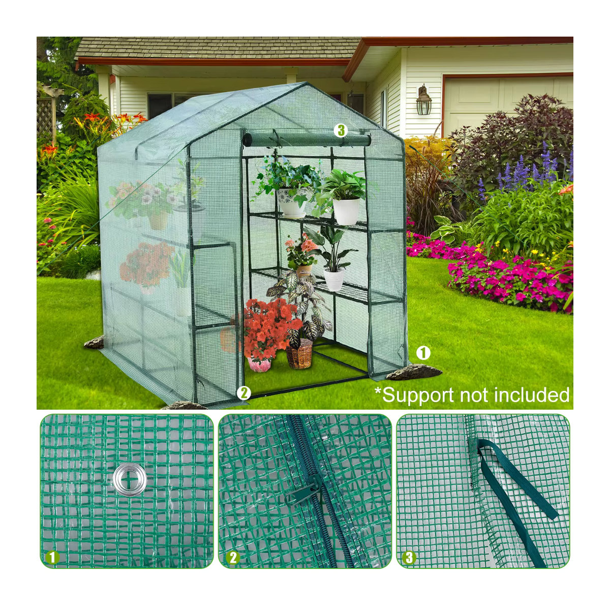 Wasserdichte Gewächshausabdeckung für Garten und Outdoor-Pflanzen zum Schutz deiner Blumen und Pflanzen im Winter - Bild 4