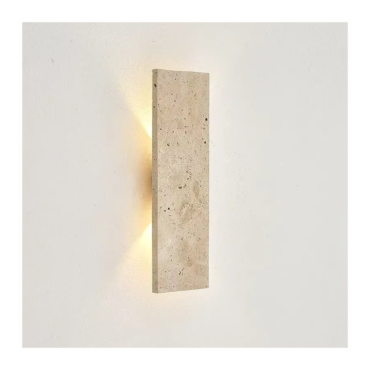 Wasserdichte LED Außenwandleuchte Pumous Naturstein Beige 18W Modern - Bild 2
