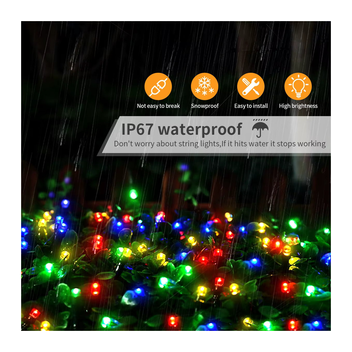 Wasserdichte LED Fee String Lichterkette für Outdoor Garten und Weihnachtsbaum Dekoration - Bild 2