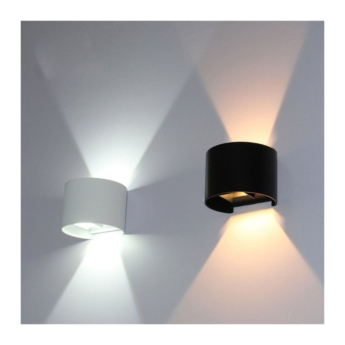 Wasserdichte LED-Wandleuchte aus Aluminium in Weiß, IP65, minimalistisches Design für Innen- und Außenbereich - Bild 1