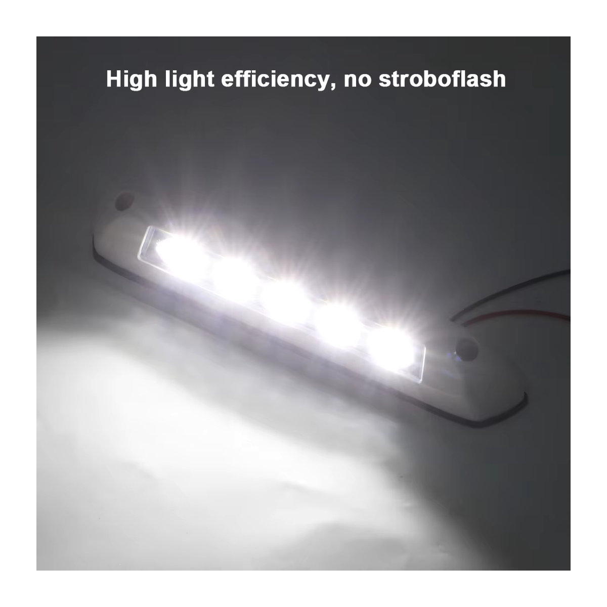 Wasserdichte LED-Wandleuchte in Weiß für Wohnwagen, Wohnmobil und Veranda - Bild 4