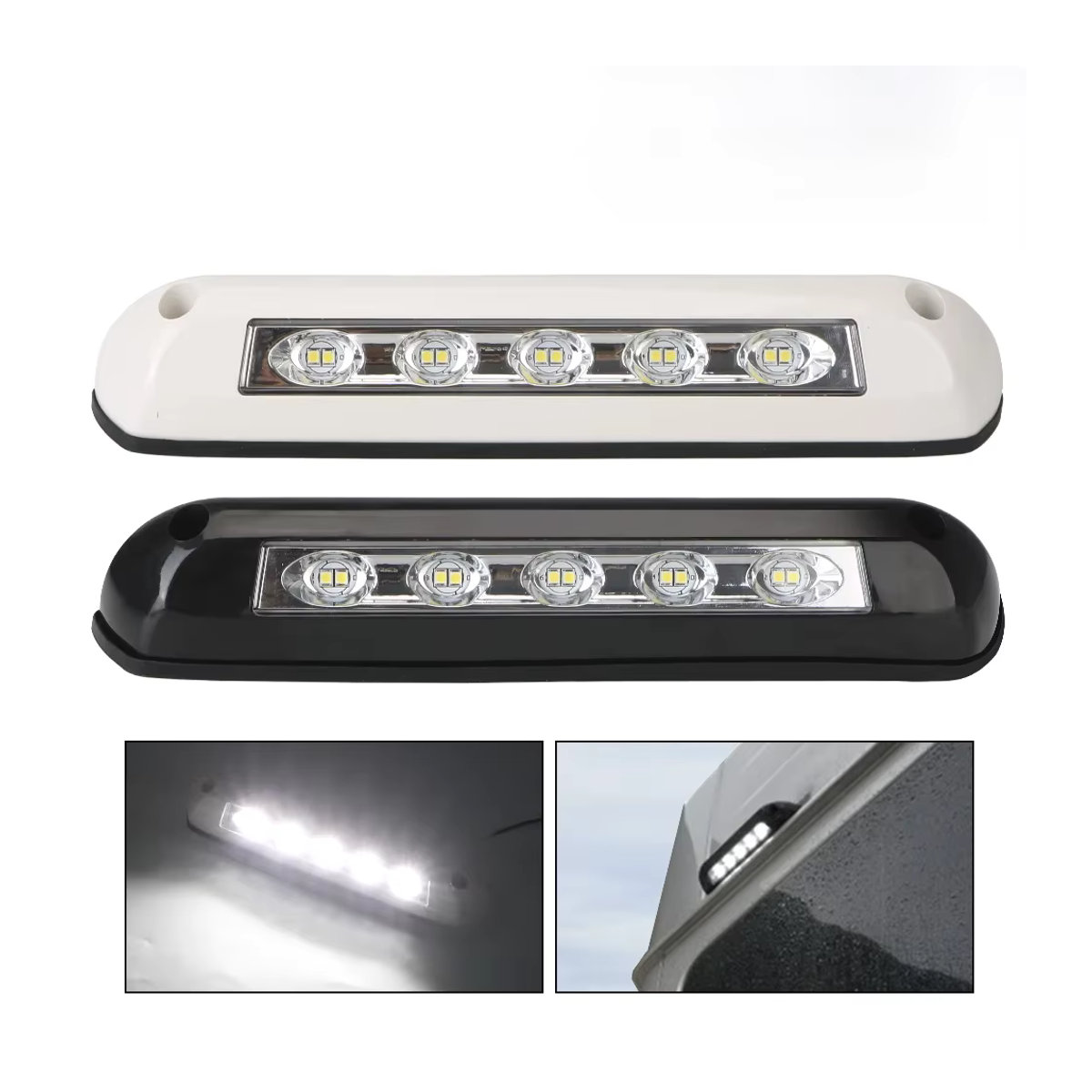Wasserdichte LED-Wandleuchte in Weiß für Wohnwagen, Wohnmobil und Veranda - Bild 6