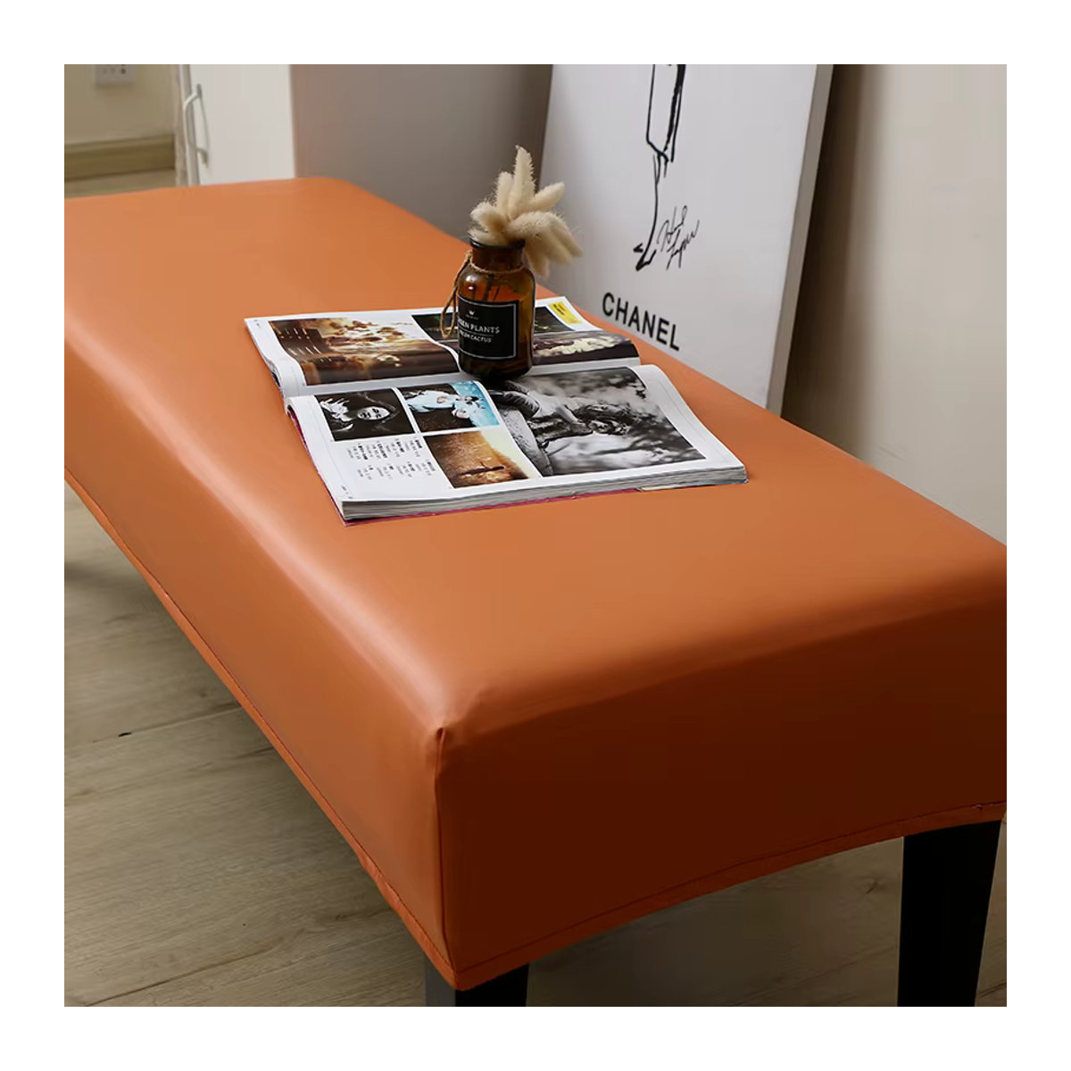 Wasserdichte MKZOOM Bank Abdeckung aus PU Leder in Orange für Bänke und Stühle - Bild 3