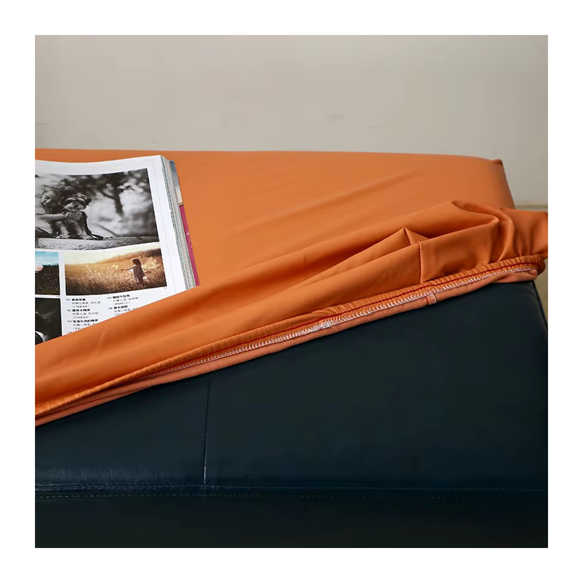 Wasserdichte MKZOOM Bank Abdeckung aus PU Leder in Orange für Bänke und Stühle - Bild 4