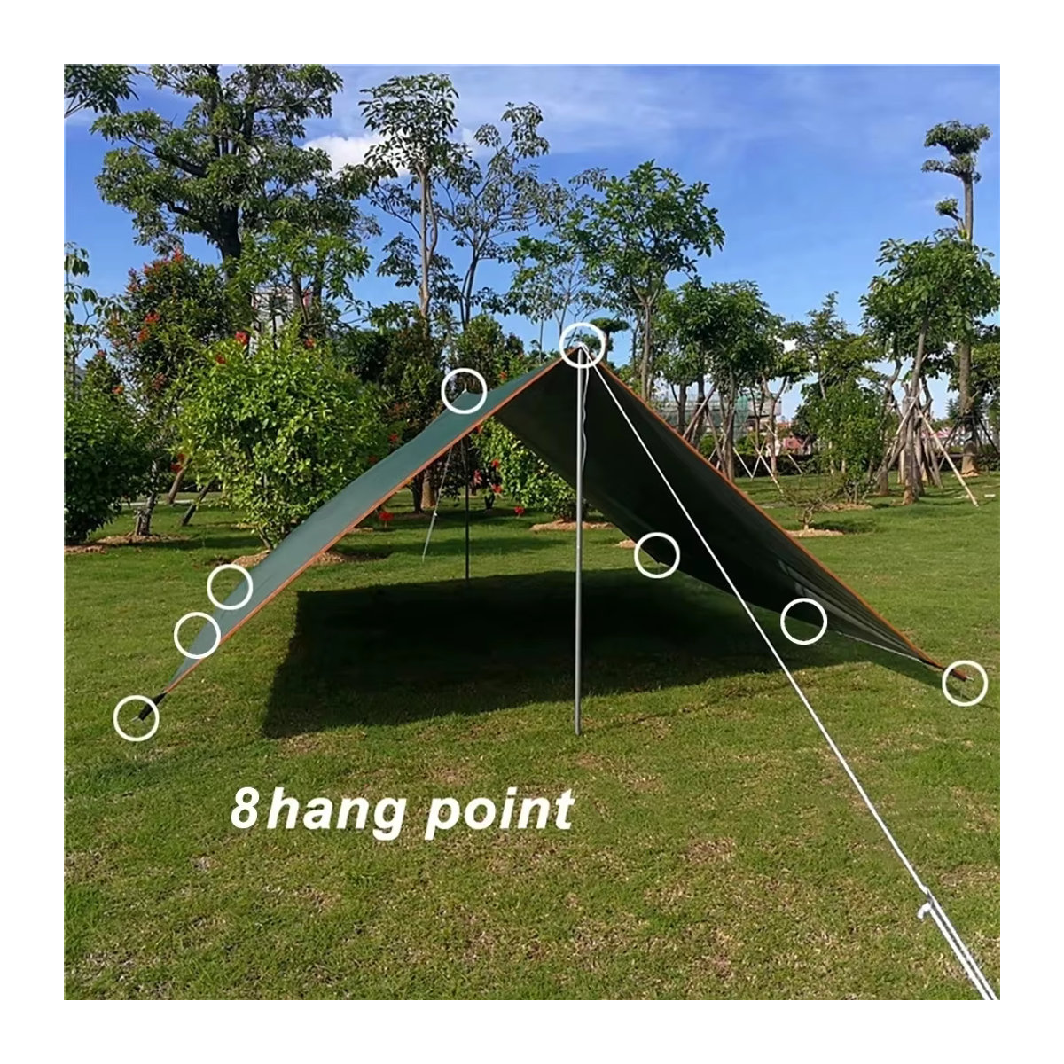 Wasserdichte Outdoor-Plane als Sonnenschutz für Garten, Camping und Strand in verschiedenen Größen - Bild 3