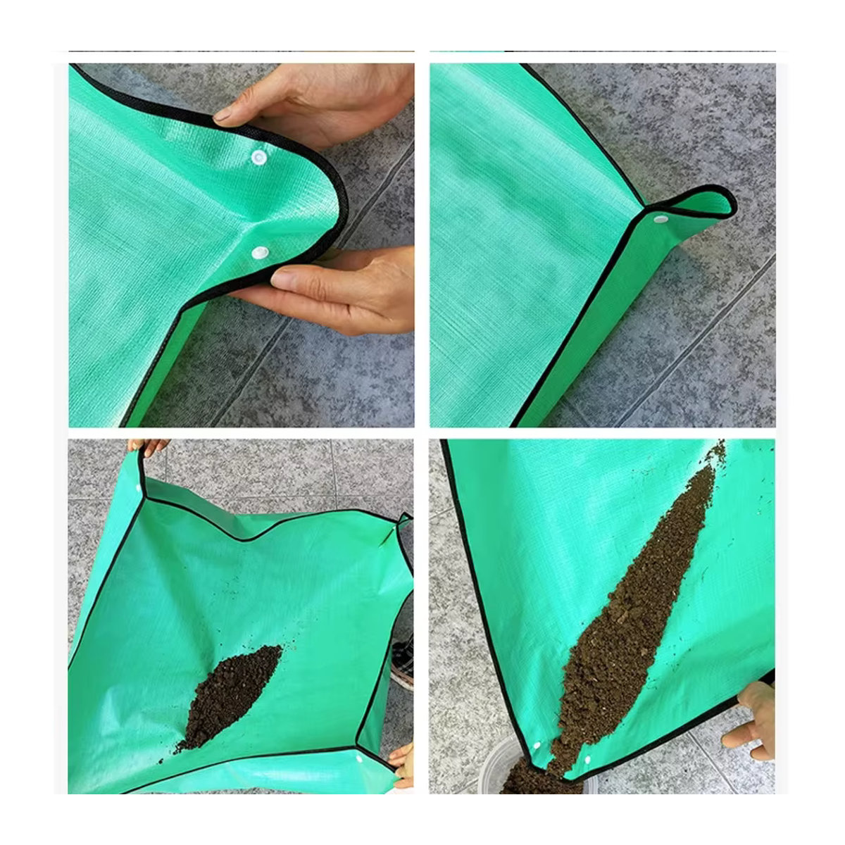 Wasserdichte Pflanzmatte zum Umpflanzen für die Gartenarbeit, faltbare Blumentopf-Matte, Durchmesser: 50 cm bis 100 cm - Bild 2