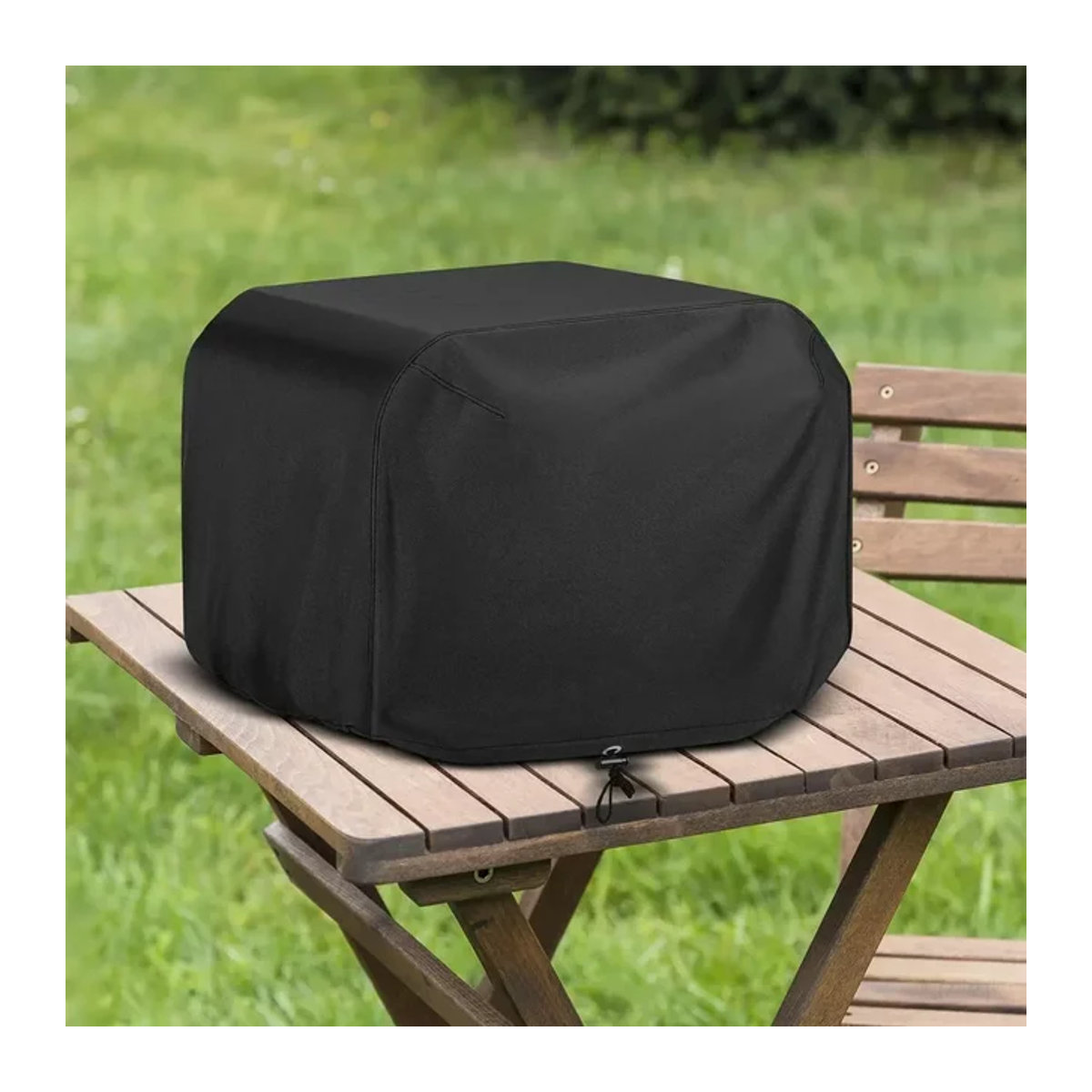 Wasserdichte Pizza-Ofenabdeckung aus Oxford-Stoff für die Serie OO100 und OO101 in Schwarz mit verstellbarem Kordelzug für Outdoor, Grill und Camping - Bild 1