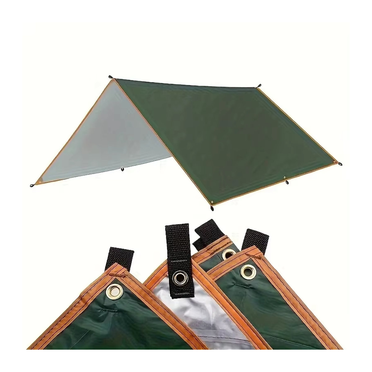 Wasserdichte Plane als Sonnenschutz für Garten, Camping und Strand in den Größen 3x3m, 4x3m und 5x3m - Bild 2