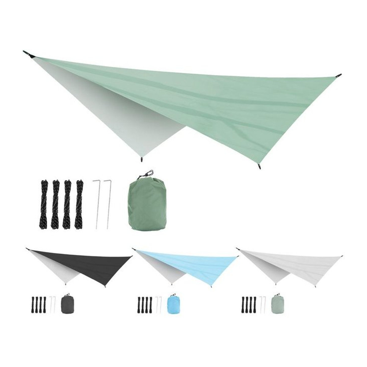 Wasserdichte Plane für Zelt, Sonnenschutz und Camping, Maße: 3,4 x 2,6 m - Bild 1