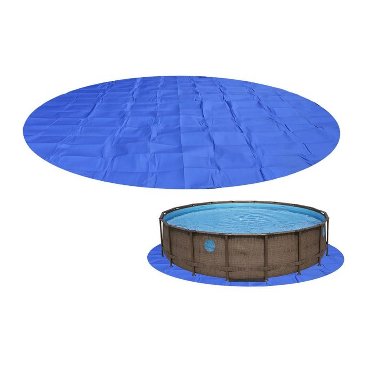 Wasserdichte Pool Liner Bodenmatte für den Outdoor-Einsatz als faltbare Schwimmbad Unterlage - Bild 1
