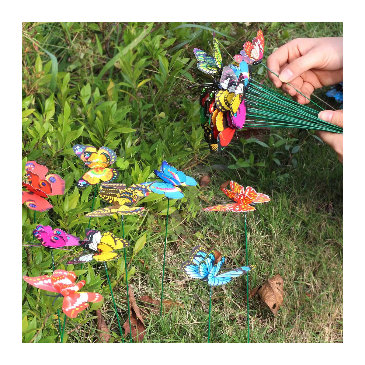 Wasserdichte Schmetterlings-Gartendekoration für Blumenarrangements und Outdoor-Blumentöpfe in bunten Farben - Bild 6