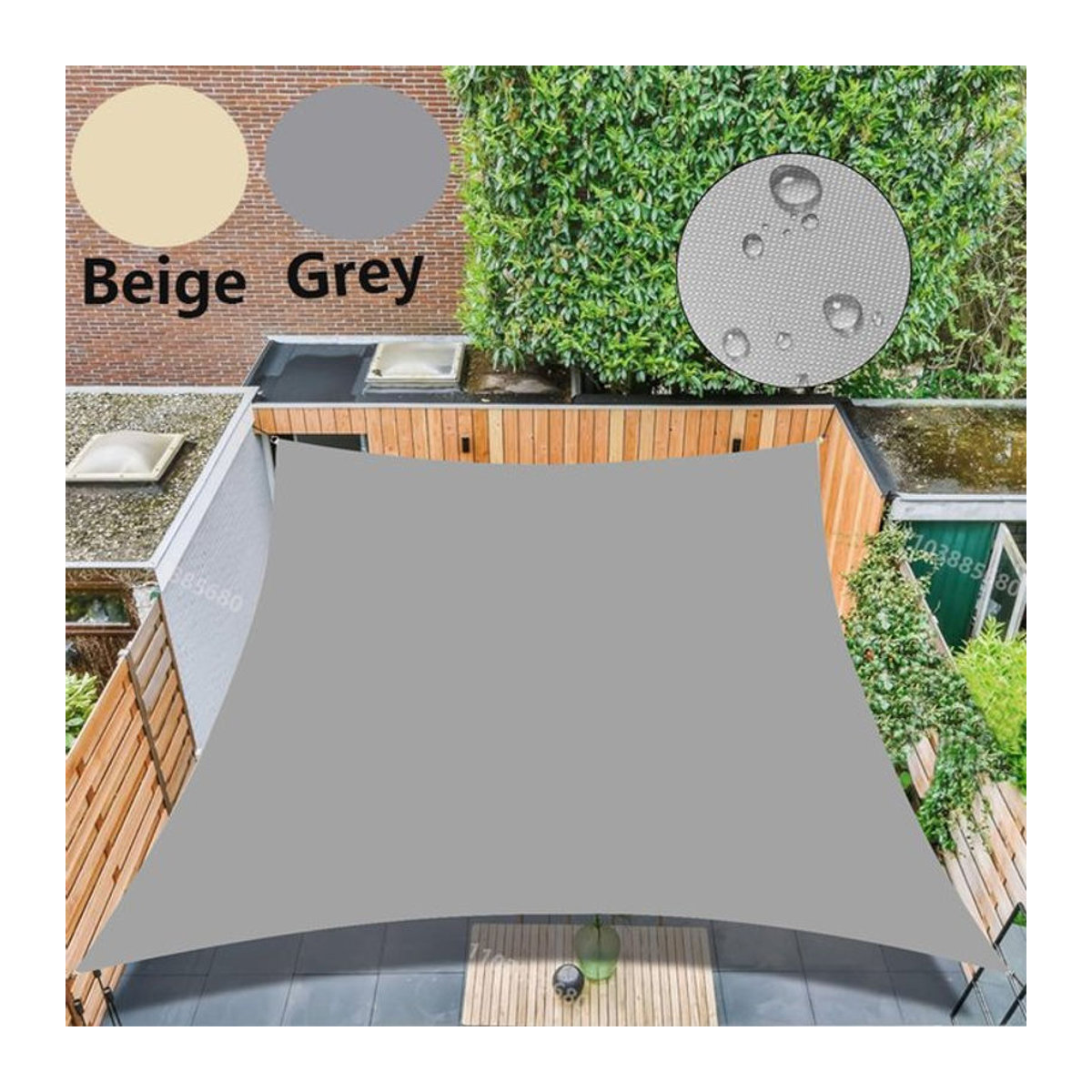 Wasserdichte Schutzhülle als Sonnenschutz und Segeltuch für Garten, Terrasse und Camping - Bild 1
