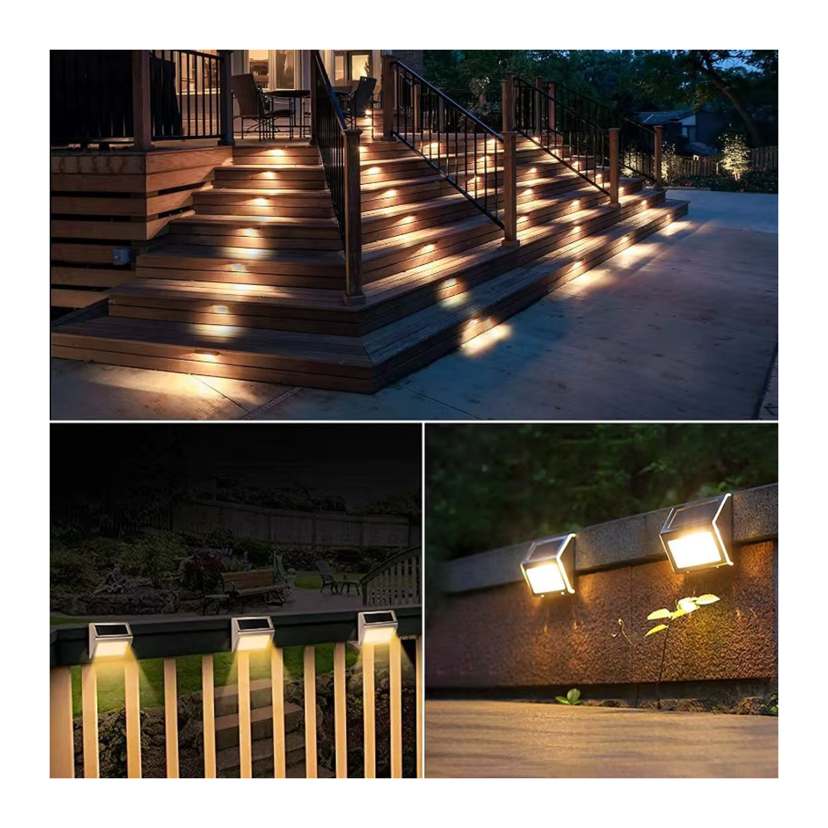 Wasserdichte Solar-Deckleuchten aus Edelstahl in Weiß für Garten und Schwimmbad im minimalistischen Design - Bild 4