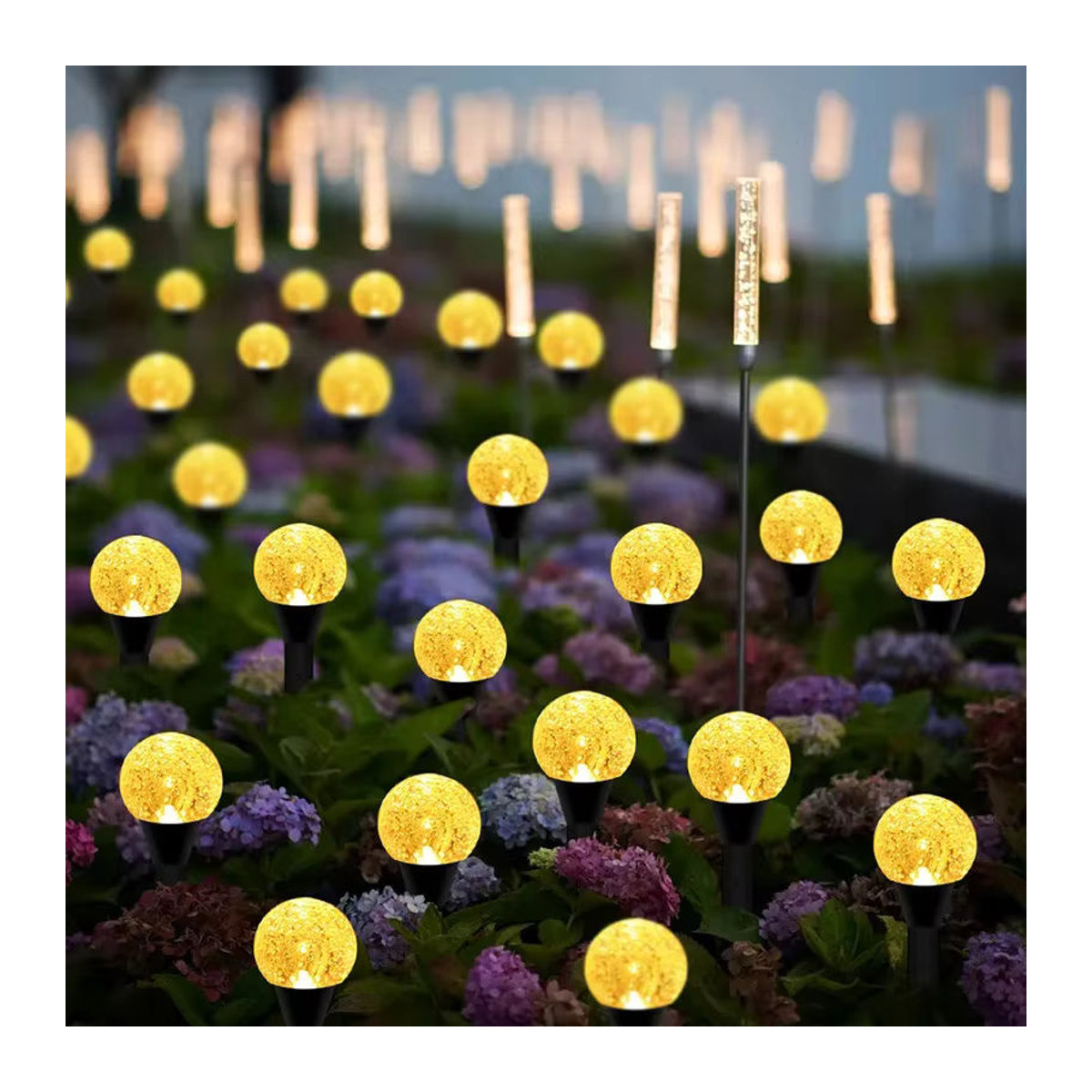 Wasserdichte Solar LED String Lichterkette in Schwarz für die Garten- und Landschaftsdekoration - Bild 3
