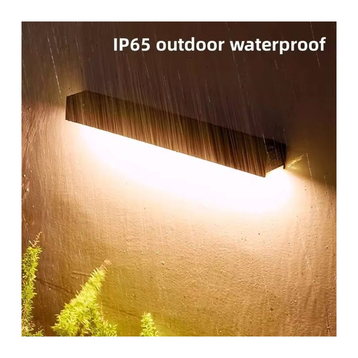 Wasserdichte Solar LED Wandleuchte in Schwarz für Garten und Außenbereich im minimalistischen Design - Bild 1