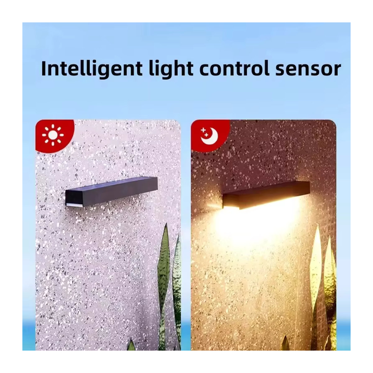 Wasserdichte Solar LED Wandleuchte in Schwarz für Garten und Außenbereich im minimalistischen Design - Bild 5