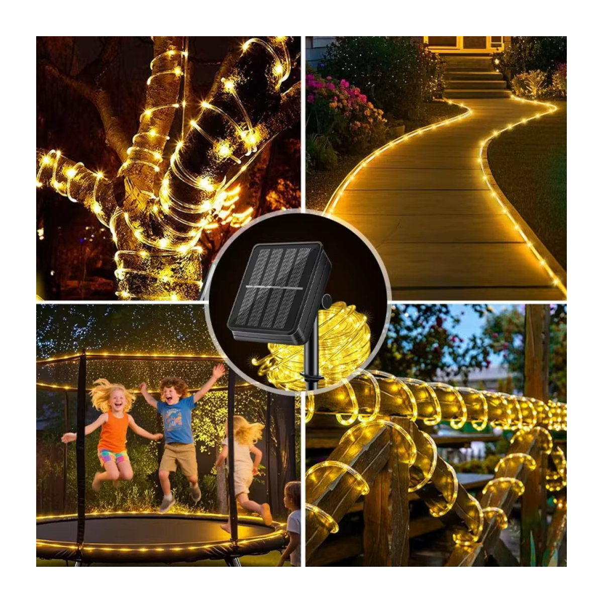 Wasserdichte Solar-Lichterkette mit 8 Modi für Garten, Terrasse und Außenbereich - Bild 6