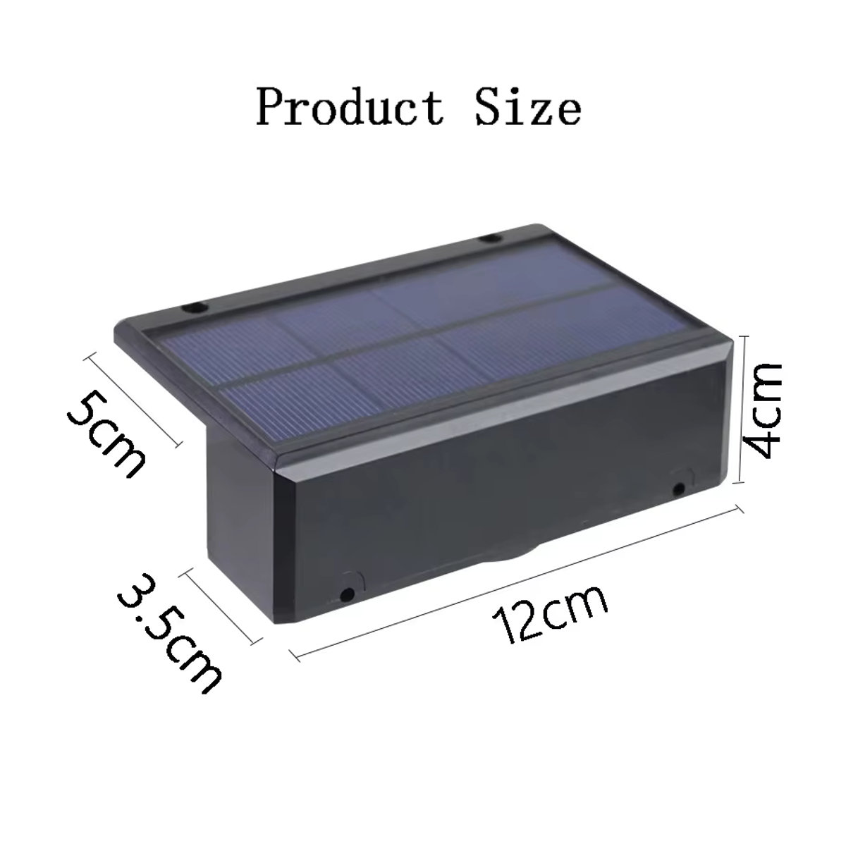 Wasserdichte Solar-Wandleuchte in Schwarz für Garten und Außenbereich im minimalistischen Design - Bild 6