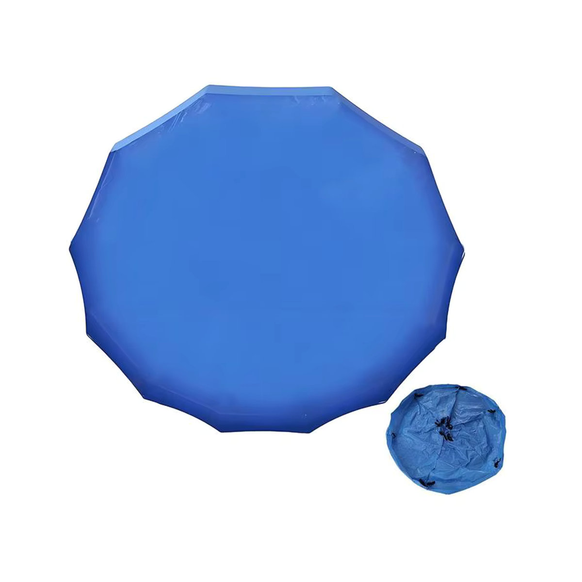 Wasserdichte Trampolin-Abdeckung mit Sonnenschutz in Blau für den Außenbereich - Bild 3