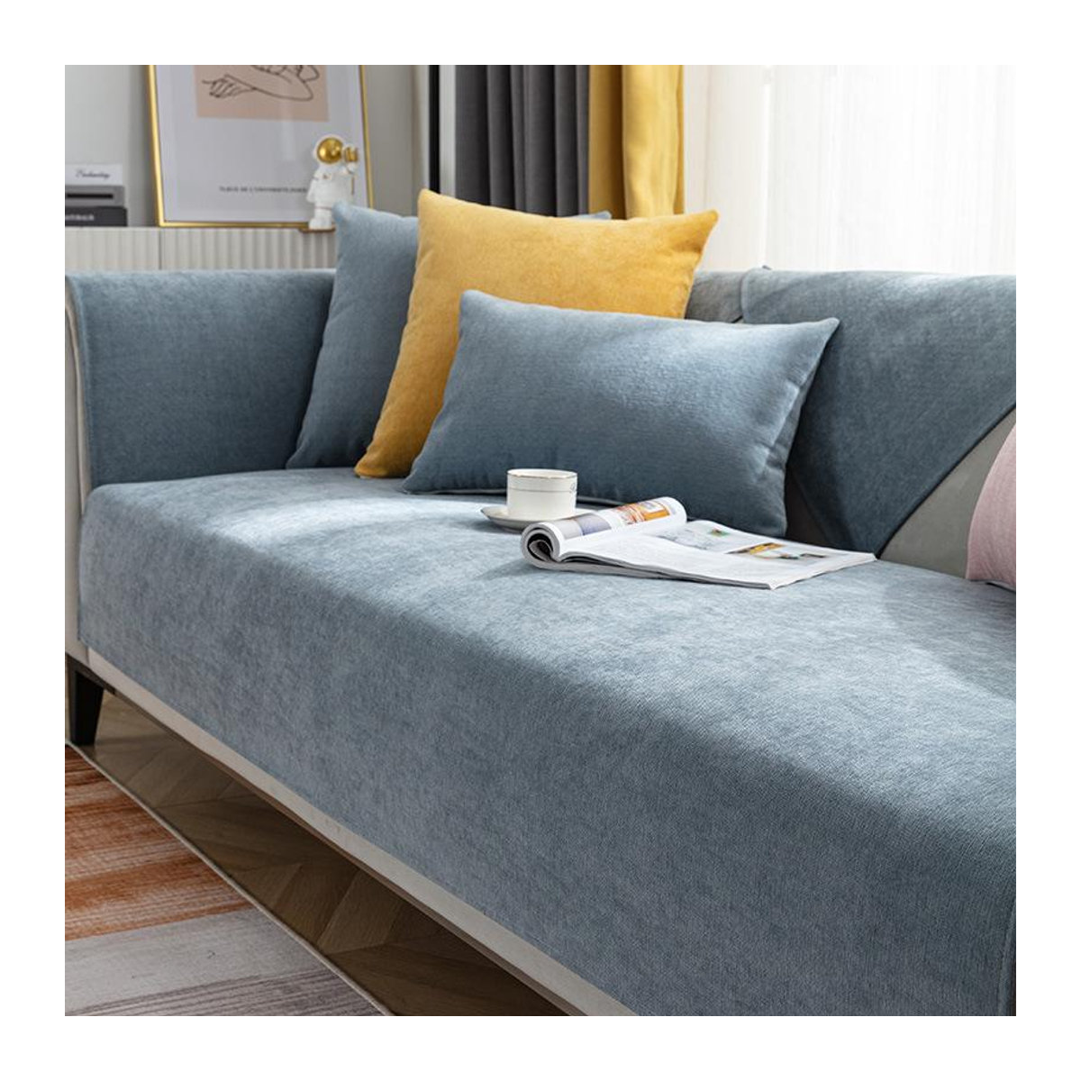 Wasserdichte und kratzfeste Sofa Abdeckung von Your Warm Home in Blau, B/T/H: 160 x 90 cm - Bild 1