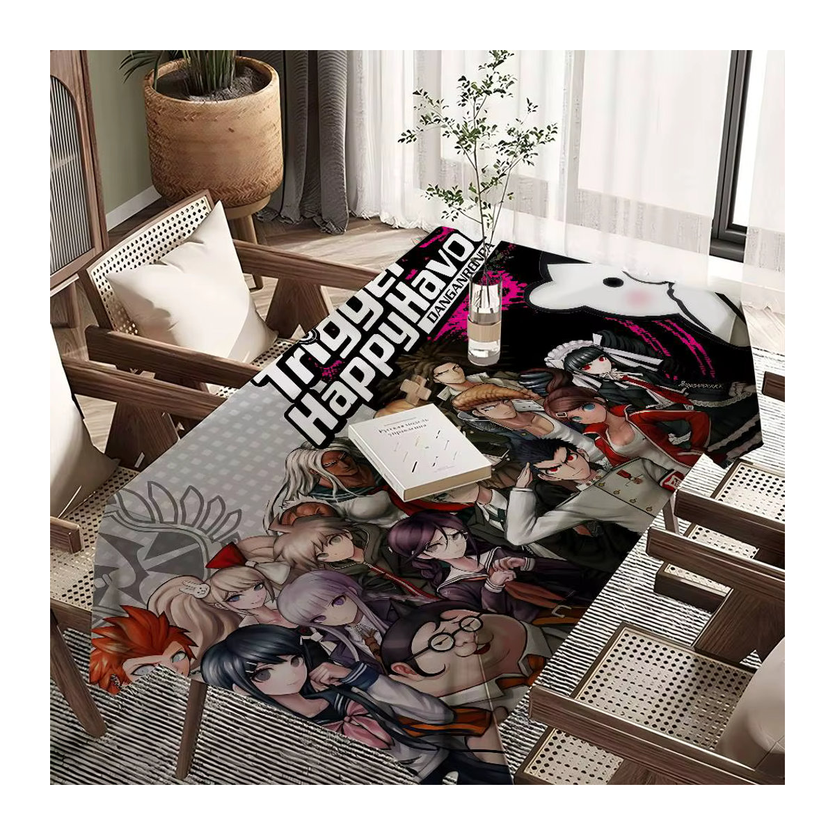 Wasserdichte und wiederverwendbare rechteckige Tischdecke mit Danganronpa Cartoon-Motiv von Potdemiel in Mehrfarbig - Bild 5