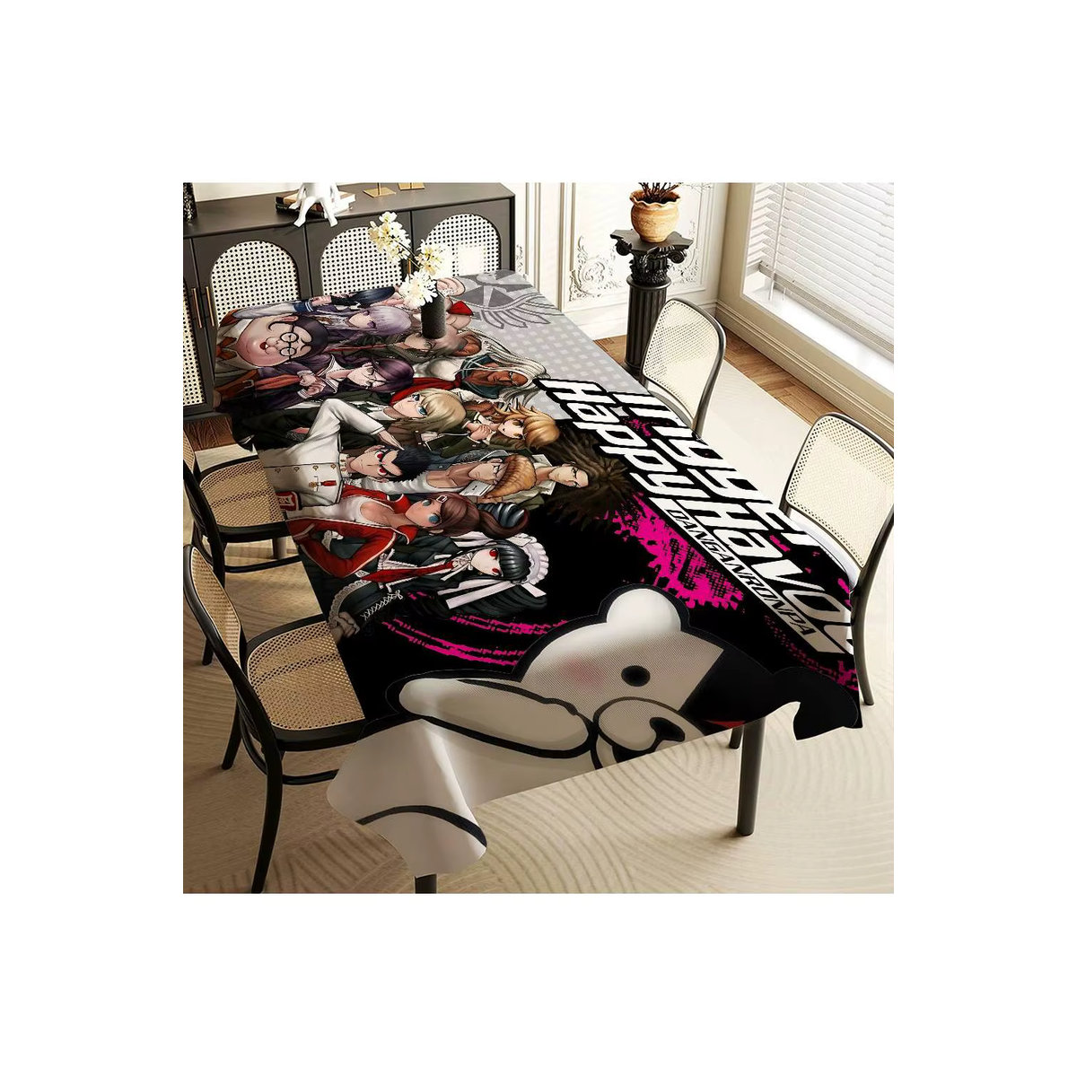 Wasserdichte und wiederverwendbare rechteckige Tischdecke mit Danganronpa Cartoon-Motiv von Potdemiel in Mehrfarbig - Bild 7