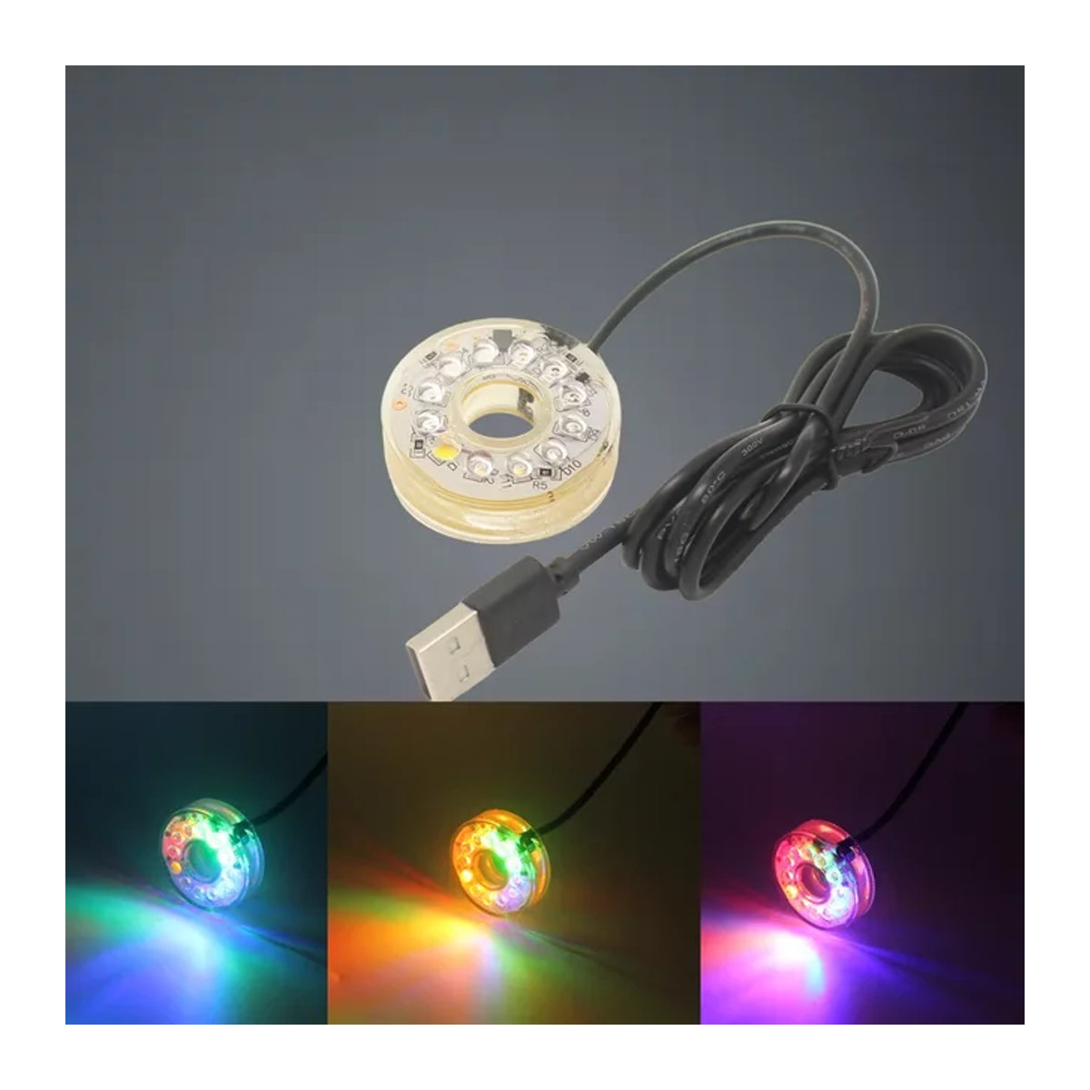 Wasserdichte USB-LED-Beleuchtung in Bunt für Aquarium, Pool und Garten aus Kunststoff - Bild 1