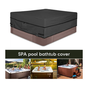 Wasserdichte Whirlpool Abdeckung aus 210D Oxford Gewebe für SPA Pool und Badewanne in Grau und Anthrazit