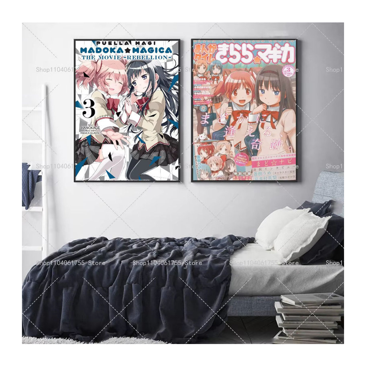 Wasserdichter Anime Puella Magi Madoka Magica Wandaufkleber aus Papier, mehrfarbig, rechteckig - Bild 3