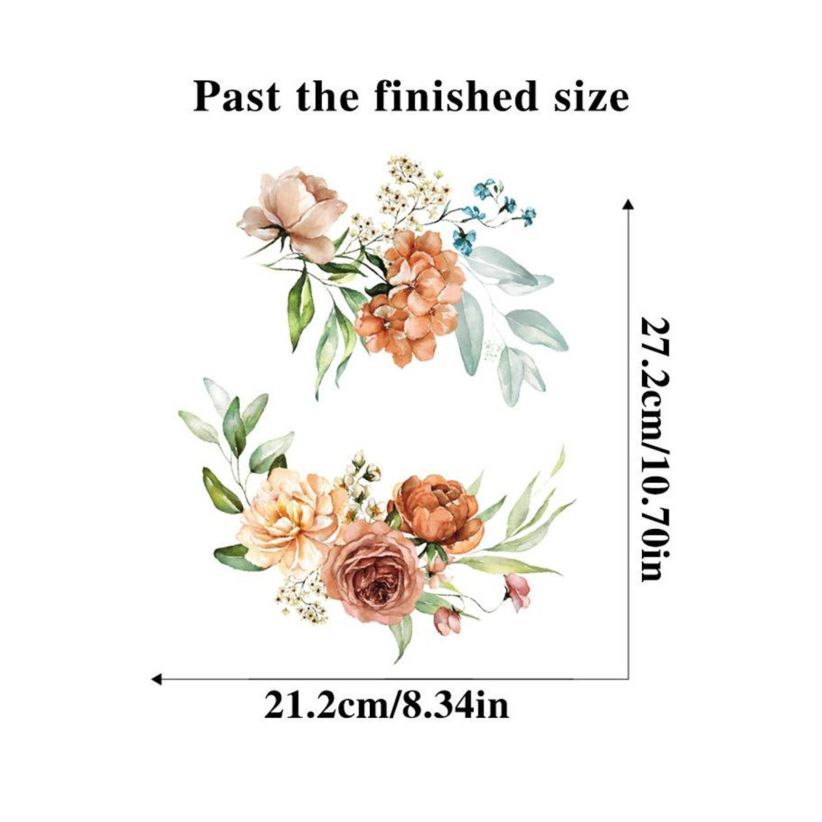 Wasserdichter Blumen-Aufkleber aus PVC für WC-Sitzdeckel und Kühlschrank, mehrfarbig und unregelmäßig geformt von xianyi01 - Bild 3