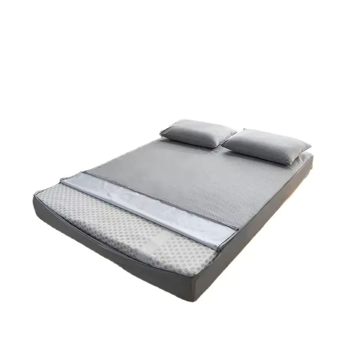 Wasserdichter Matratzenbezug mit Reißverschluss für Queen-Size-Steppbetten, sechsseitiger All-Inclusive-Tatami-Matratzenbezug als Spannbetttuch - Bild 2