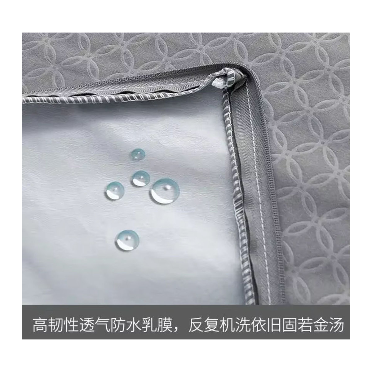 Wasserdichter Matratzenbezug mit Reißverschluss für Queen-Size-Steppbetten, sechsseitiger All-Inclusive-Tatami-Matratzenbezug als Spannbetttuch - Bild 6