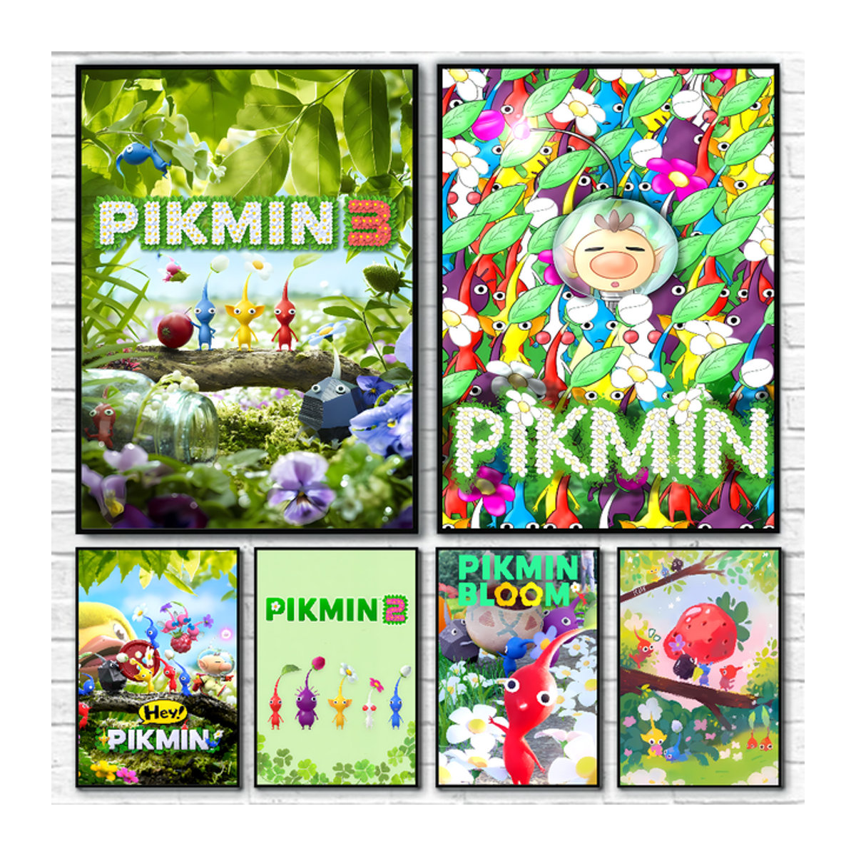 Wasserdichter Pikmin Poster Aufkleber für deine Wanddekoration in Mehrfarbig - Bild 1
