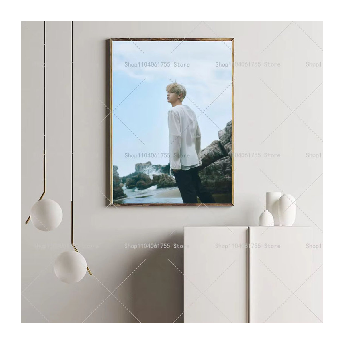 Wasserdichter TXT Soobin Kpop Wandaufkleber als selbstklebendes Kunstplakat in Mehrfarbig - Bild 5