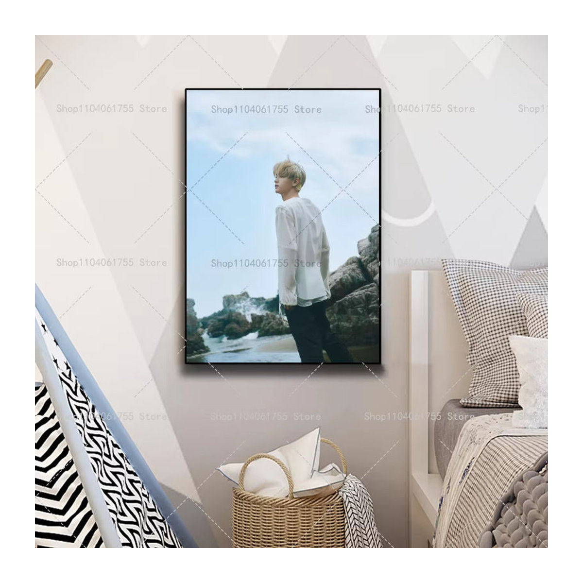 Wasserdichter TXT Soobin Kpop Wandaufkleber als selbstklebendes Kunstplakat in Mehrfarbig - Bild 6