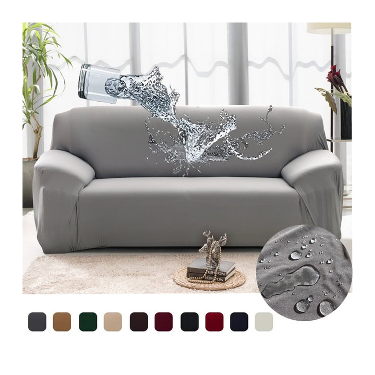 Wasserdichter und elastischer Ecksofa Bezug für 1 bis 4 Sitze in L-Form als Schutzhülle für deine Couch - Bild 1