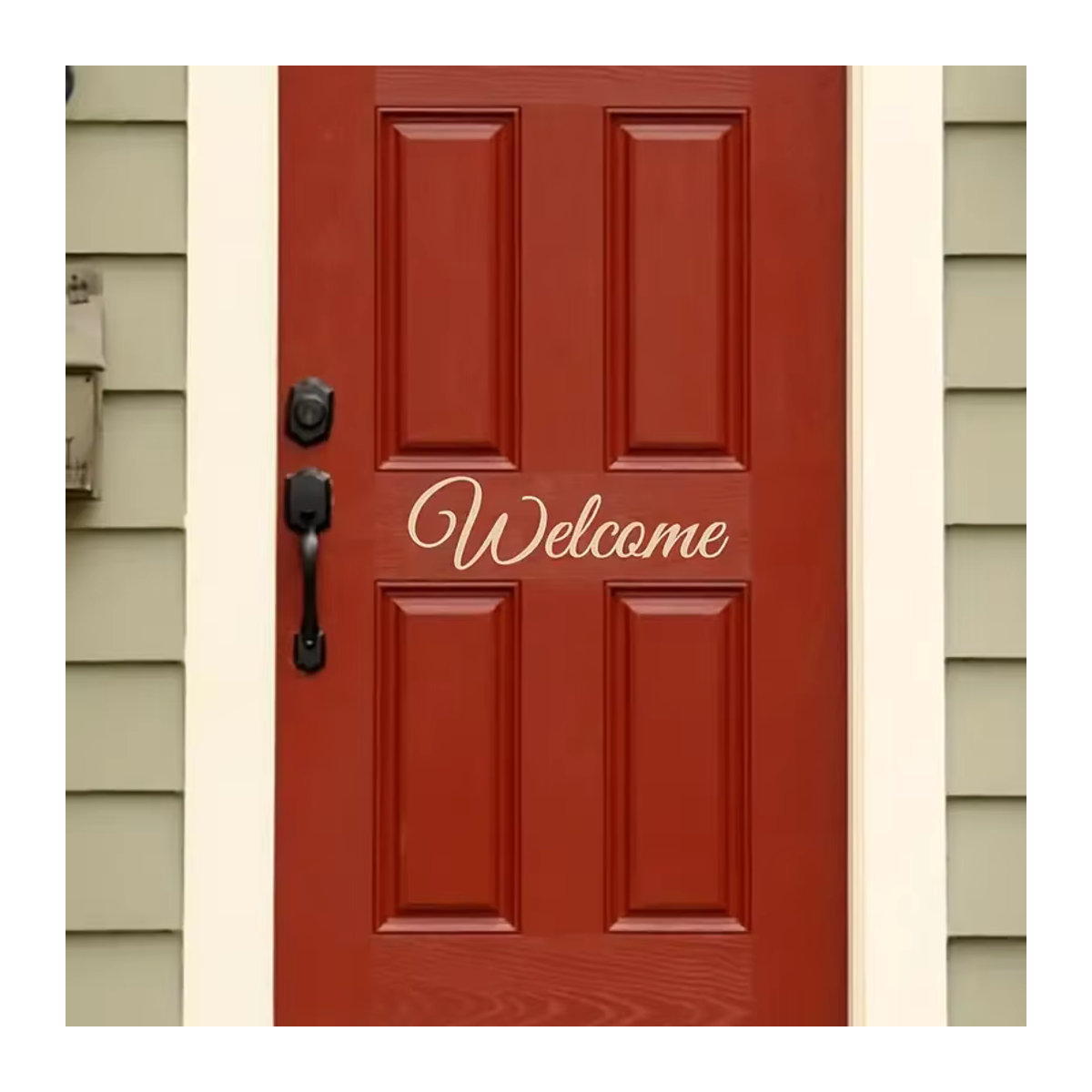 Wasserdichter Vinyl Aufkleber mit englischem Slogan Welcome in Weiß und Gold zur Wanddekoration für dein Wohnzimmer - Bild 2