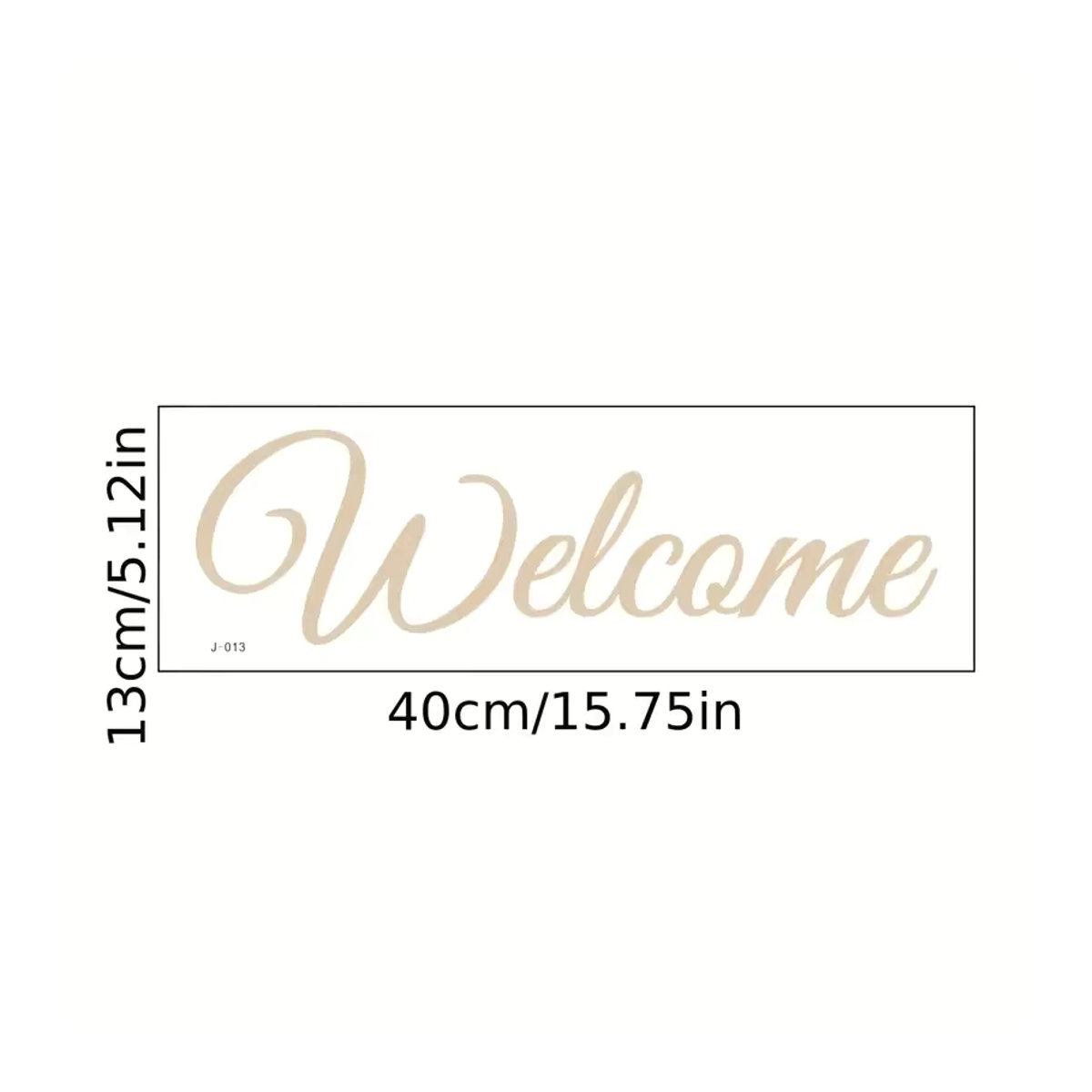Wasserdichter Vinyl Aufkleber mit englischem Slogan Welcome in Weiß und Gold zur Wanddekoration für dein Wohnzimmer - Bild 4