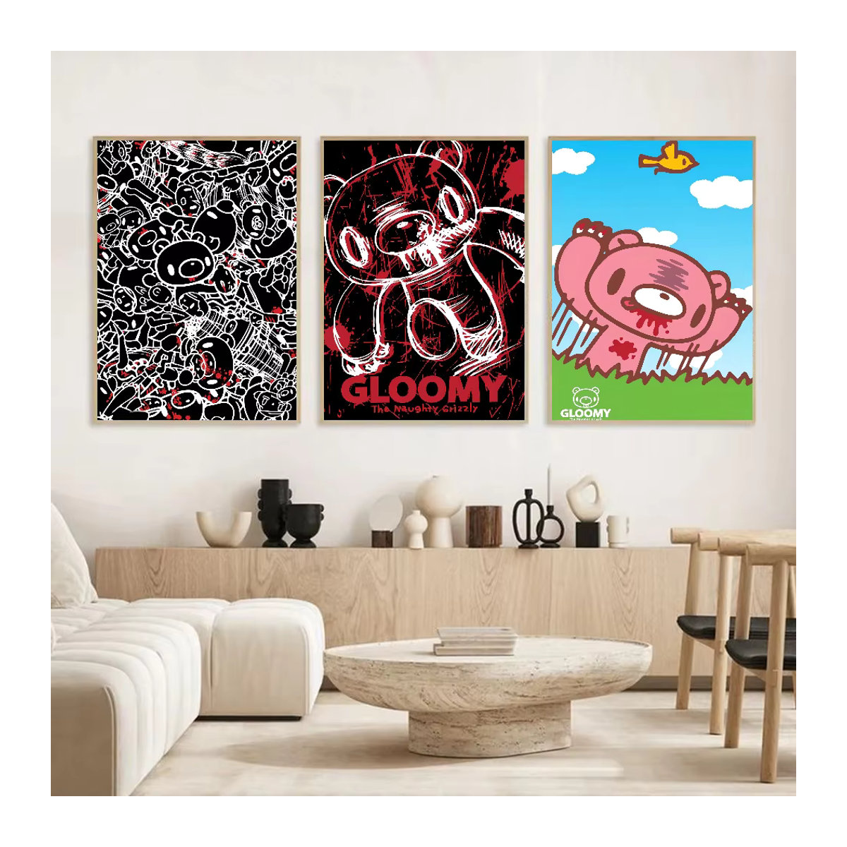 Wasserdichter Wandaufkleber mit Cartoon Bär Motiv als selbstklebendes Poster für dein Zuhause oder die Bar, Mehrfarbig - Bild 3