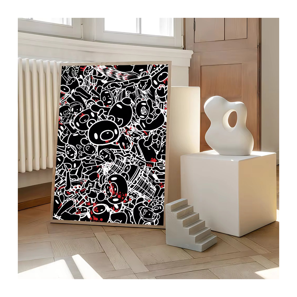 Wasserdichter Wandaufkleber mit Cartoon Bär Motiv als selbstklebendes Poster für dein Zuhause oder die Bar, Mehrfarbig - Bild 6