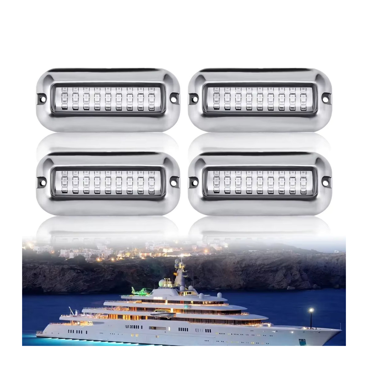 Wasserdichtes 12V Boot Hecklicht mit 27 LEDs für Marine, Schiff und Ponton, IP68 Unterwasserlicht - Bild 7