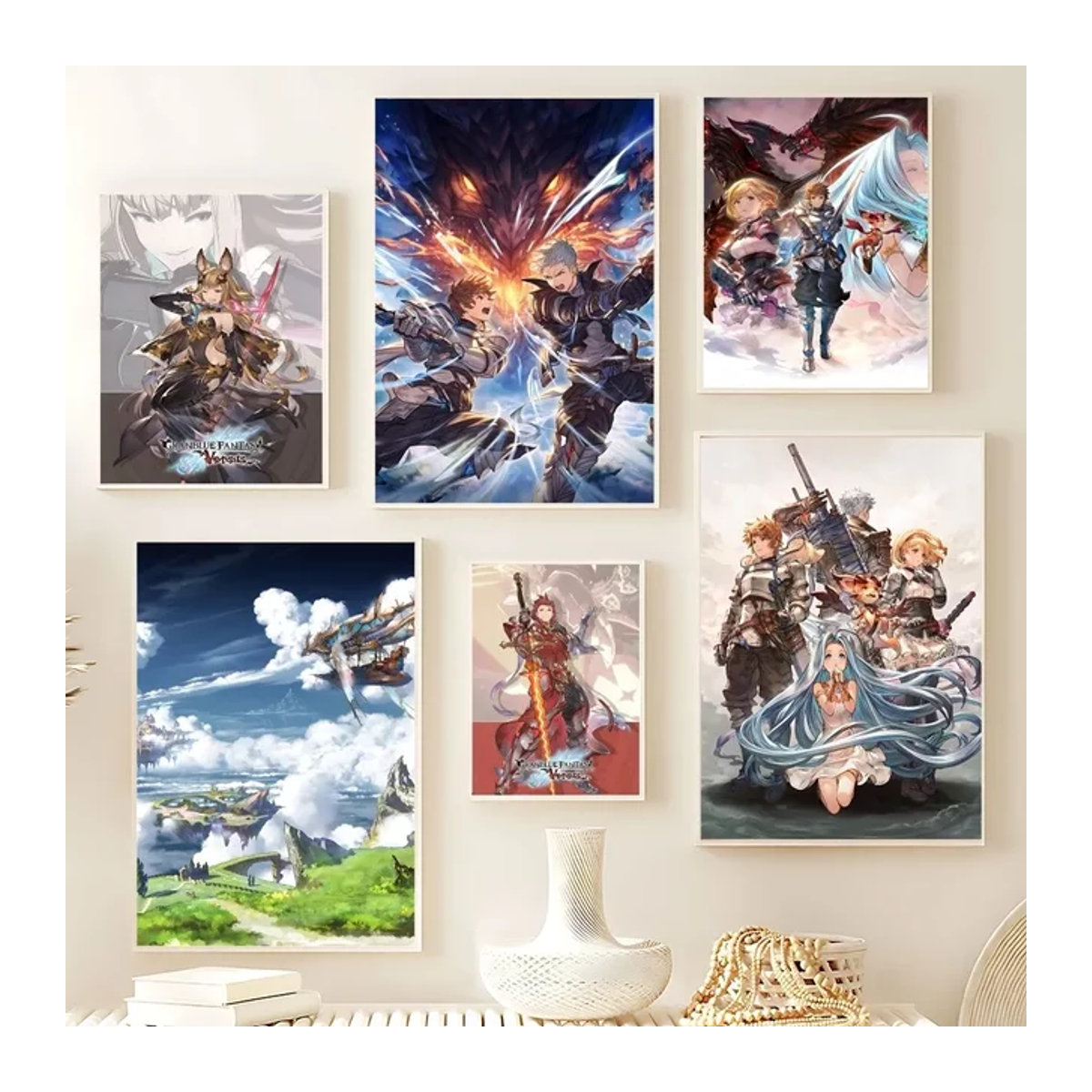 Wasserdichtes Granblue Fantasy Relink Poster als Aufkleber für deine Wanddekoration, mehrfarbig - Bild 1