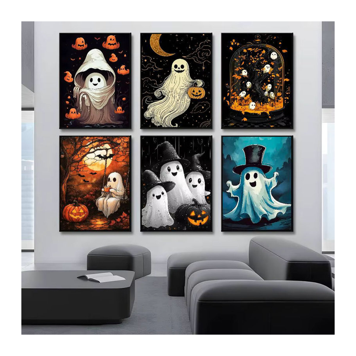 Wasserdichtes Halloween Geister Poster als klebrige Wandkunst für dein Zuhause in Mehrfarbig - Bild 2