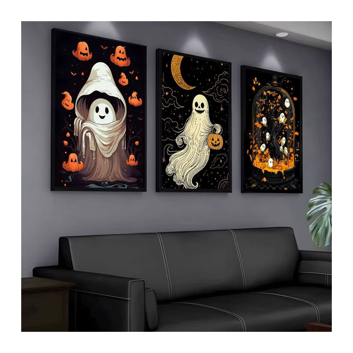 Wasserdichtes Halloween Geister Poster als klebrige Wandkunst für dein Zuhause in Mehrfarbig - Bild 4