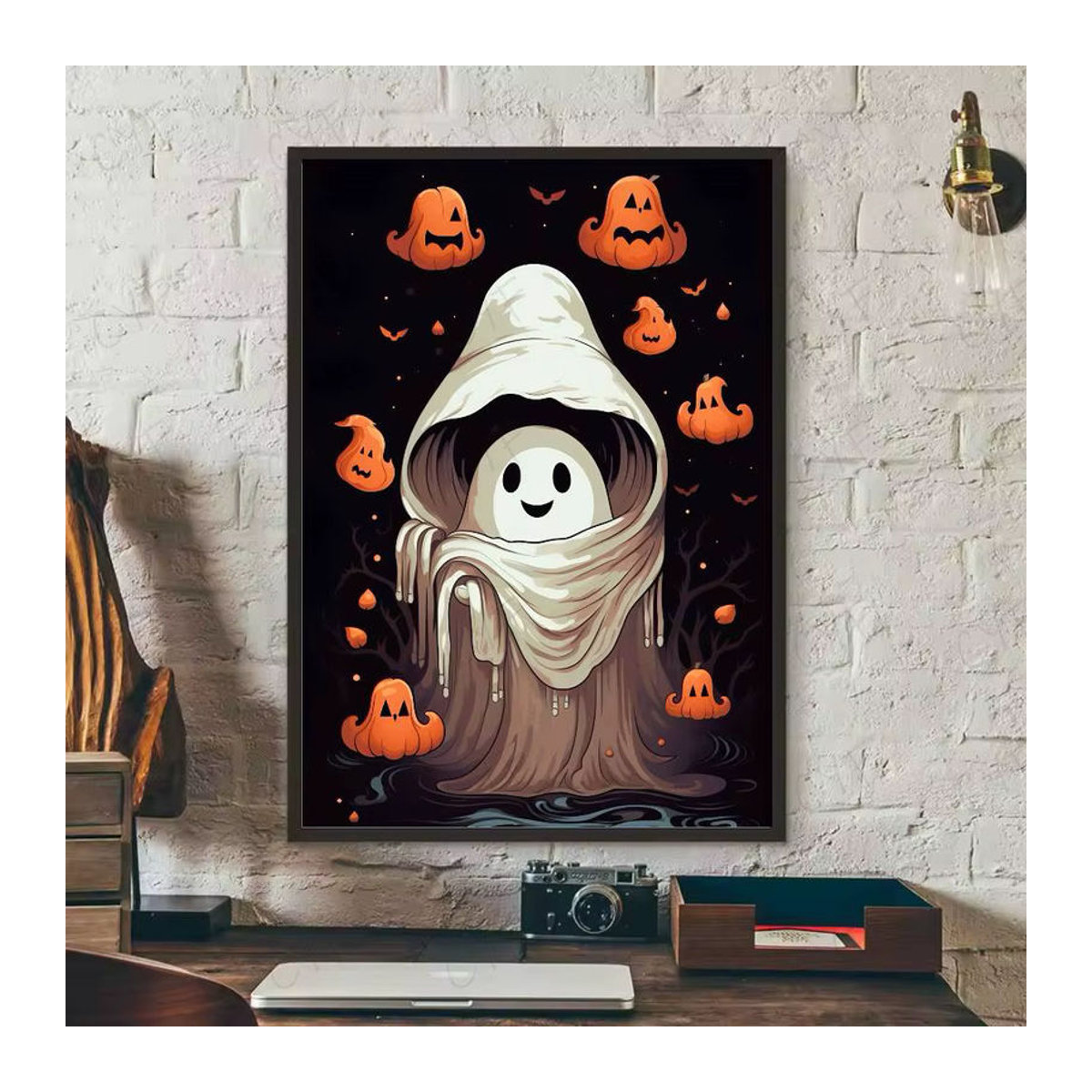 Wasserdichtes Halloween Geister Poster als klebrige Wandkunst für dein Zuhause in Mehrfarbig - Bild 6