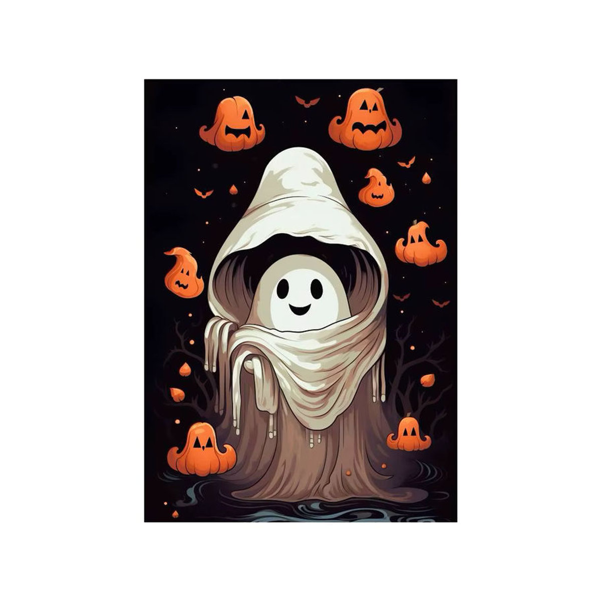 Wasserdichtes Halloween Geister Poster als klebrige Wandkunst für dein Zuhause in Mehrfarbig - Bild 7