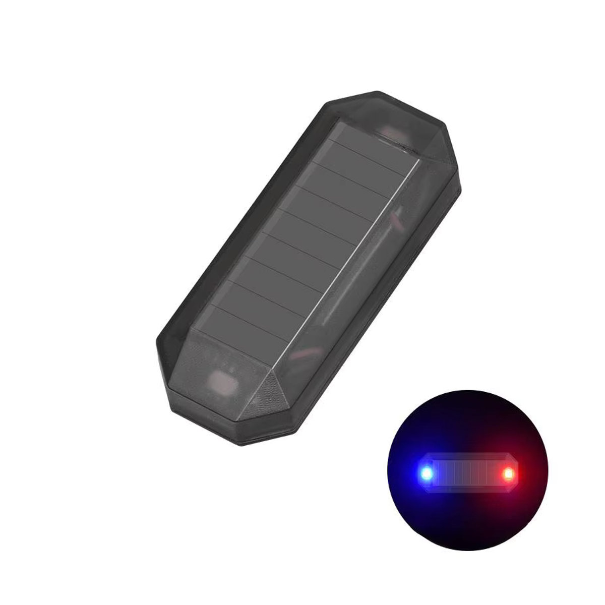 Wasserdichtes Mini-Solar-Warnlicht mit rotem Licht und schwarzer Hülle für dein Auto - Bild 6