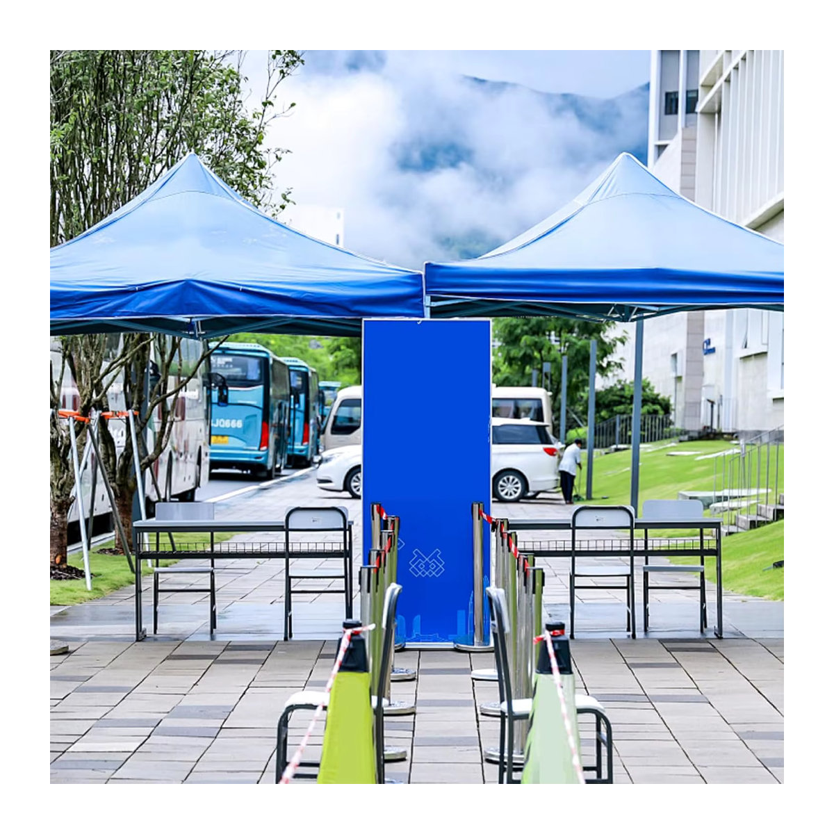 Wasserdichtes Outdoor Regen Shelter aus Oxford-Gewebe für Garten, Hof und Camping, 2 x 2 m - Bild 2