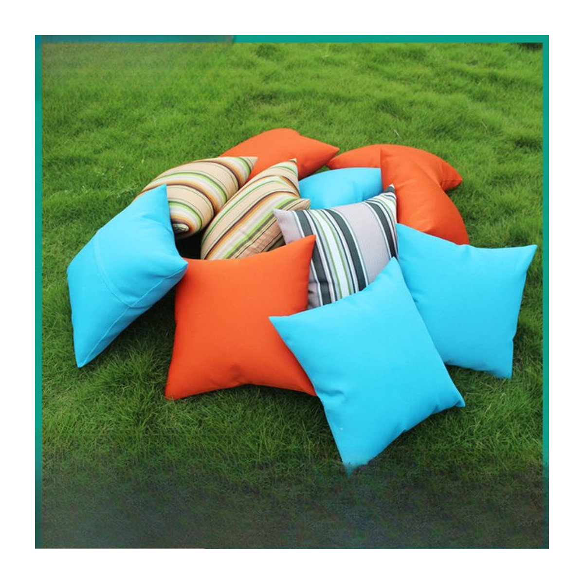 Wasserdichtes Outdoor Sitzkissen für Rattan-Möbel und Gartensofas in Uni-Farben - Bild 1